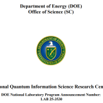 DOE Announces $625 Million for National Quantum Information Science Research Centers